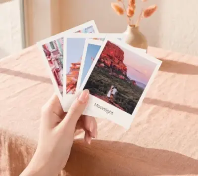 Revelado de fotos retro personalizadas con texto estilo polaroid – regalo original Emotiments
